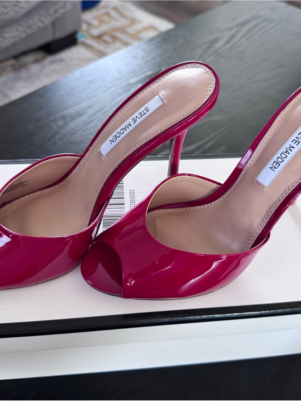 Steve Madden Red Patent High Heel Mule - Picture 7 of 8